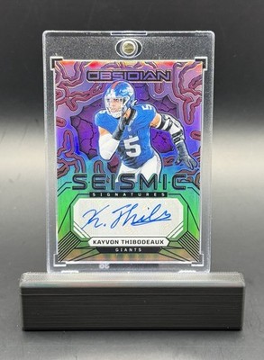 2024 Panini Obsidian KAYVON THIBODEAUX Seismic Silver Auto /49 
