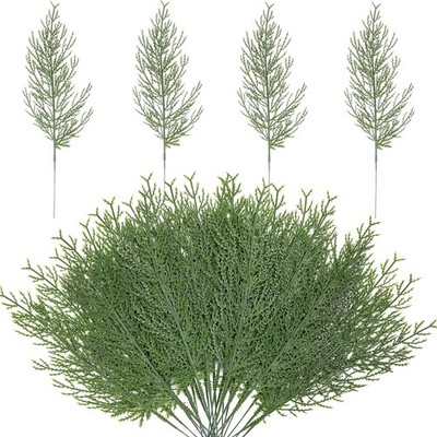 60 Pcs Artificial Christmas Pine Branches,Faux Greenery Pine Sprigs,Plastic Pine