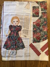 Patty's Attic Daisy Dolly Dress 17” - 19” Doll Panel Cotton fabric cut & sew