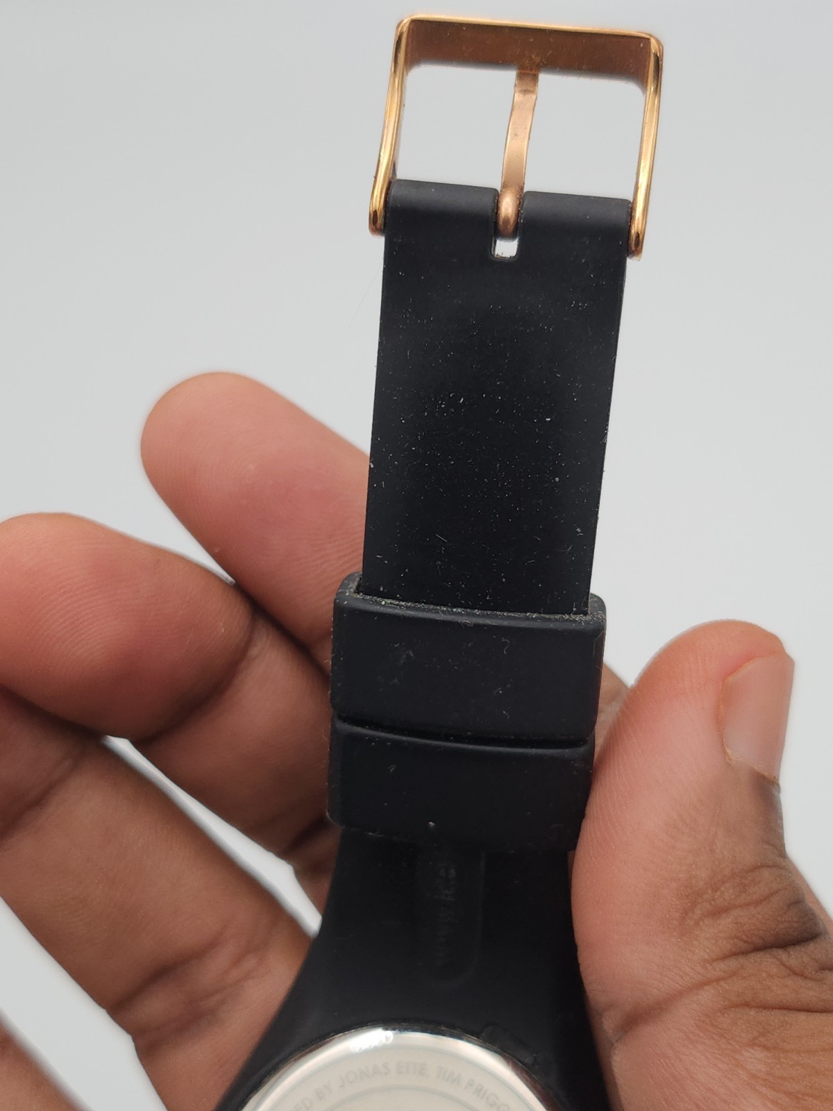 ICE Quartz Analogue 100m Black Dial Silicone Strap Rose Gold Bezel image 9