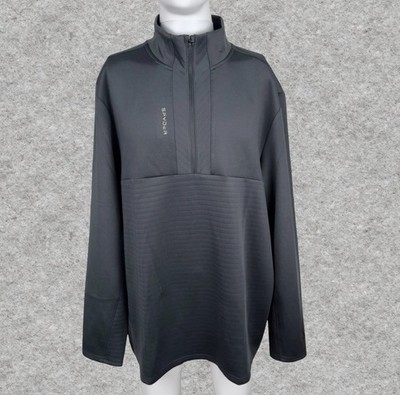 Spyder Active 1/4 Zip Top Herren Gr. XXL grau Pullover Pulli Softshell Streifen