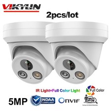 2 Pack Vikylin 5MP Smart Dual Light Full Color IR MIC Security IP Camera Outdoor