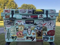 YETI Tundra 45 Hard Cooler Seafoam Discontinued Made in USA Road Trip Stickers