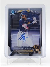 BRAYLON PAYNE 2025 BOWMAN CHROME AUTOGRAPH BASEBALL BREWERS B AUTO Q4455