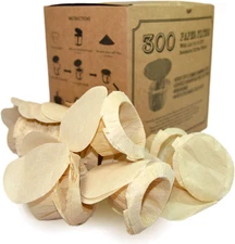 Canfly Unbleached Paper Filter with Lid Compatible with Keurig K-Cup Single Cup