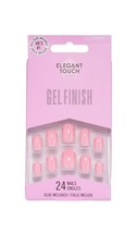 Elegant Touch Gel Finish Squoval FalseNails Perfect Pink