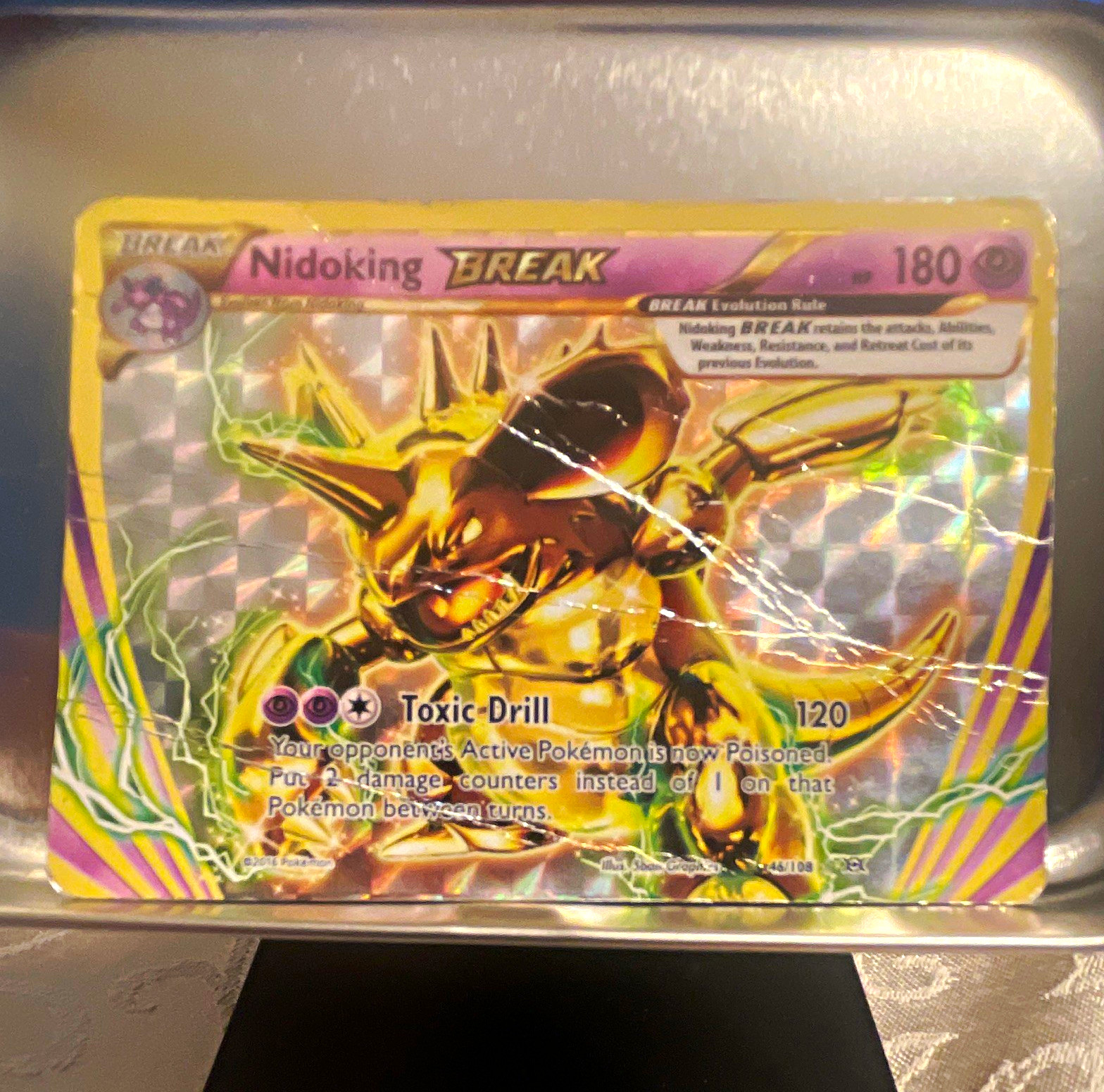 Pokemon TCG Nidoking BREAK 46/108 Evolutions Rare Holo EN 180 HP