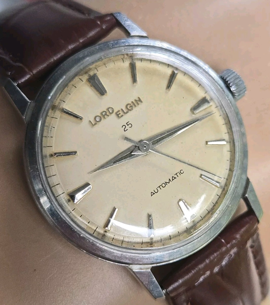 Vintage LORD ELGIN men's automatic watch 884/AS 1673 25Jewels