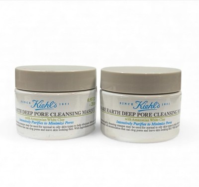 Kiehl's Rare Earth Deep Pore Cleansing MASQUE - Travel Size 0.95oz/28ml Lot Of 2