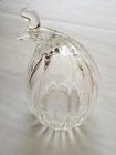 Vintage Steuben Clear Crystal Abstract Quail #8533 Ribbed Signed EXCELLENT