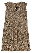 Talbots Women’s Leapord Print Sleeveless Midi Dress Sz XL Vacation Casual New