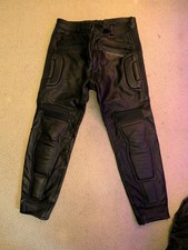 Bikers Paradise Leather Motorcycle Trousers Size 34