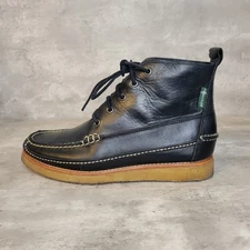 Eastland Stonington 1955 Boots Mens Size 9.5 Leather Moc Toe Crepe Sole Shoes