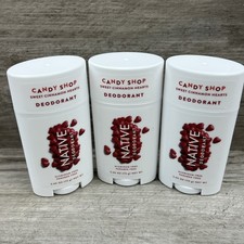 3 Pack Native Limited Edition Sweet Cinnamon Hearts Deodorant - 2.65oz New