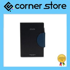 Campo Marzio - Agenda Settimanale Verticale 2026 Chiusura e Penna- 15x21cm-Nero
