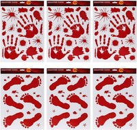 Aufkleber Blutige HäNde Fuß Halloween Fenstersticker Dekoration 6 StüCk Party