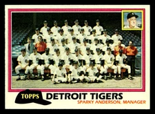 1981 Topps #666 Detroit Tigers / Sparky Anderson Team Checklists