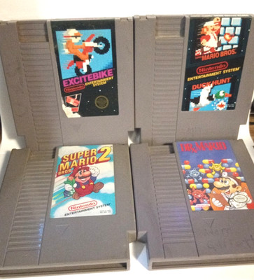 Super Mario Bros/Duck Hunt, Super Mario 2, Dr. Mario, Excitbike, NES Game Lot...