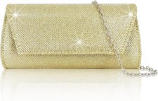 Evening Bag Clutch Purses For Women Sparkling Handbag Wedding Party Gold