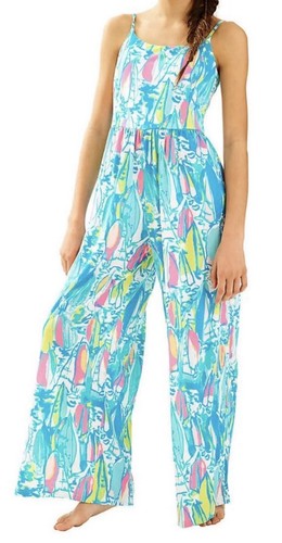 Girl’s Lilly Pulitzer Beach And Bae Sleeveless Wide Leg Jumpsuit, L (8-10), NWOT