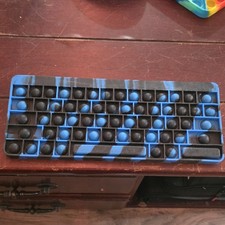 Black Blue Silicone Keyboard Pop It Fidget Toy for Kids