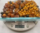 Vintage Bakelite Bead Lot 166g Butterscotch Amber Root Beer Loose Jewelry Repair