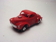 T-JET MODEL MOTORING RED WILLYS SLOT CAR BODY. NEW