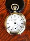 Heavy 1891 Waltham 18 Size 11J Grade 3 Hinged Deuber Silverine Case Runs Well!