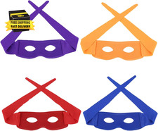 4 Pcs Halloween Costume Eye Mask - Adults Masquerade Hero Mask for Cosplay        