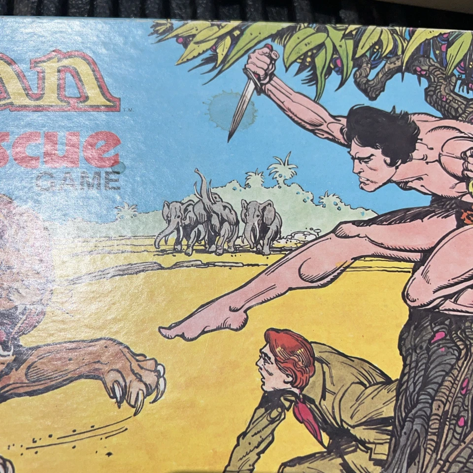 wow Vintage Tarzan to the Rescue Board Game Milton Bradley 1977 NOS unused - Image 4 of 4