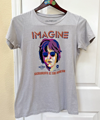 John Lennon Imagine No Hunger T-Shirt Grey XL Sig 37 Hard Rock