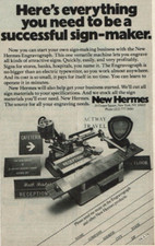 1978 Vintage Print Ad Here's everything you need to be a sign-maker New Hermes