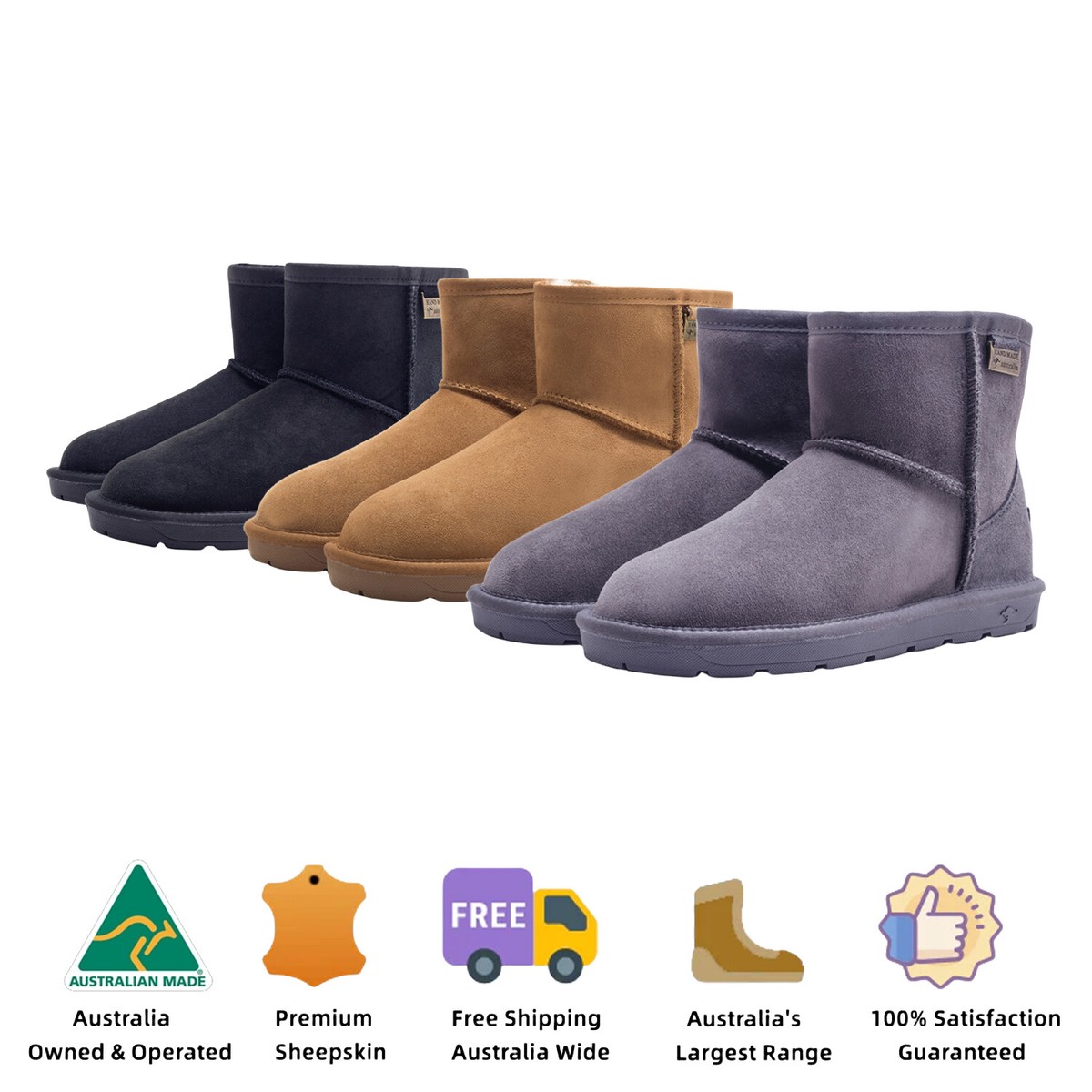 【ORIGINAL UGG Australia classic】UGG Roozee Mini Classic Australian Made UGG Roozee Mini Classic Boots Womens Men