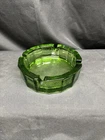 A Brilliant Vintage Mid Century Modern Blenko Green Glass 6” Ashtray Textured