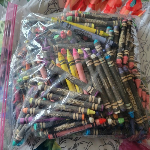 Lot Crayons 4+ lbs Bulk Crafts Art Melting 100% Crayola Many New School - Picture 2 of 3