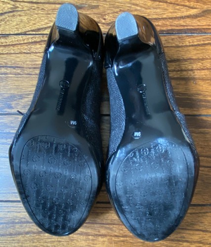 Women's Black Pumps Shoes Size 9 Patent Leather & Wool Giani Bernini - Vickii - Picture 7 of 9