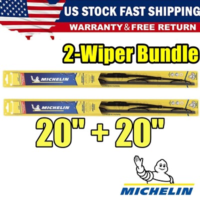 For 2-Pk Michelin Wiper Blades Super-Premium Beam Blades x2 35-200 x 2 - 20''