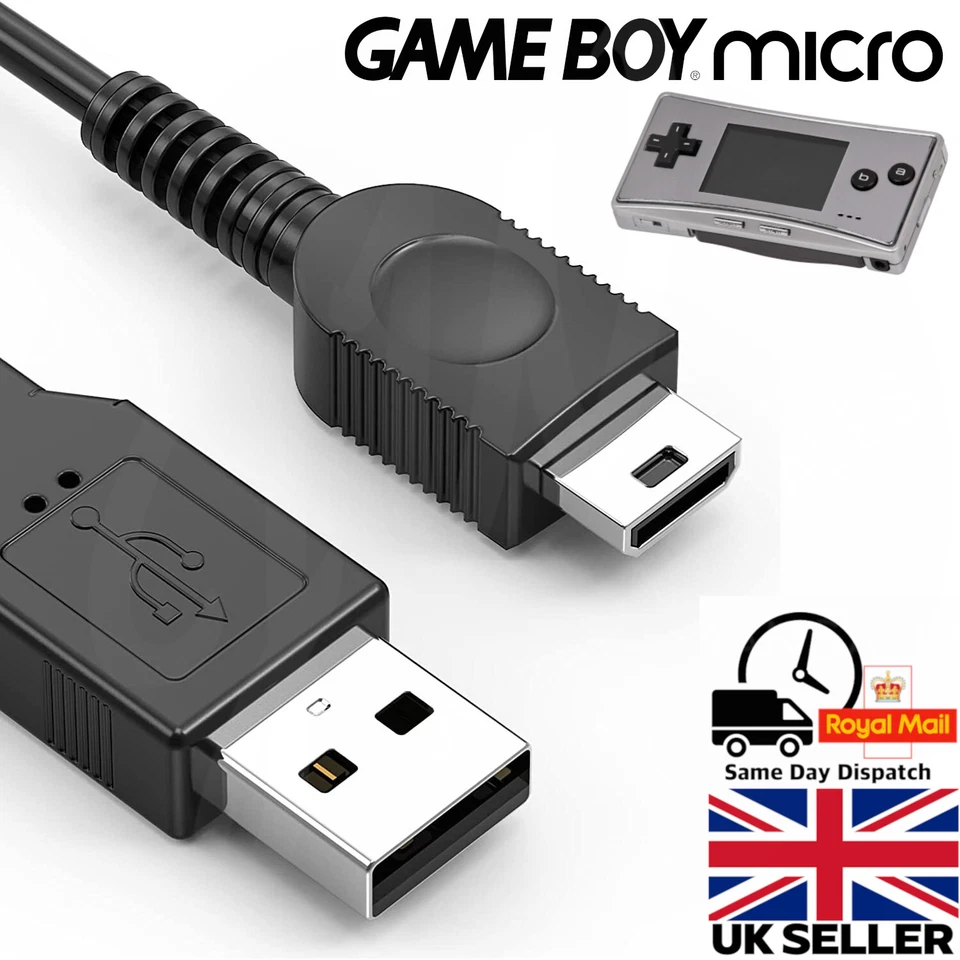 Nintendo Game Boy Micro USB Charging Charger Power Cable GBM - Free UK Post