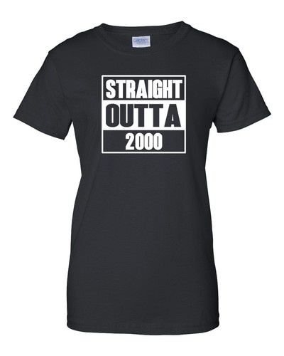 Ladies Straight Outta 2000 T-Shirt 23 Years 23rd Birthday Gift T Shirt Tee - Picture 3 of 9