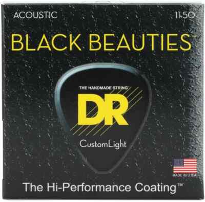 DR BKA-11 ''Black Beauties'' farbbeschichtete Phosphor Br Akustiksaiten 11-50