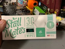 Stall Mates Wipes - 30 Pack - Flushable Wipes - New / Sealed box