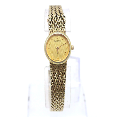 1990s Bulova Gold Women\'s Watch with Rhinestone Accents Bulova Women main image 4
