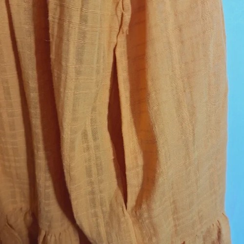 Knox Rose Womens Boho Flowy Rose Yellow Tiered Dress Short Sleeve Size XL New - Picture 7 of 12