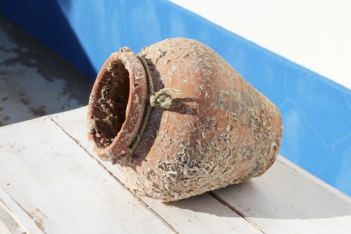 19th Century Antique Terracotta Octopus Trap, Octopus Terracotta Undersea Pot - Bild 8 von 11
