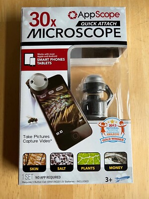 APPSCOPE 30X MICROSCOPE FOR SMARTPHONES & TABLETS