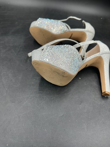 De Blossom Collection Tacones Plata Miya-280 Talla 8 - Imagen 8 de 9