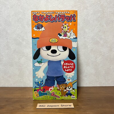 Parappa the Rapper Talking Parappa Plush Doll Toy 14 inch Takara
