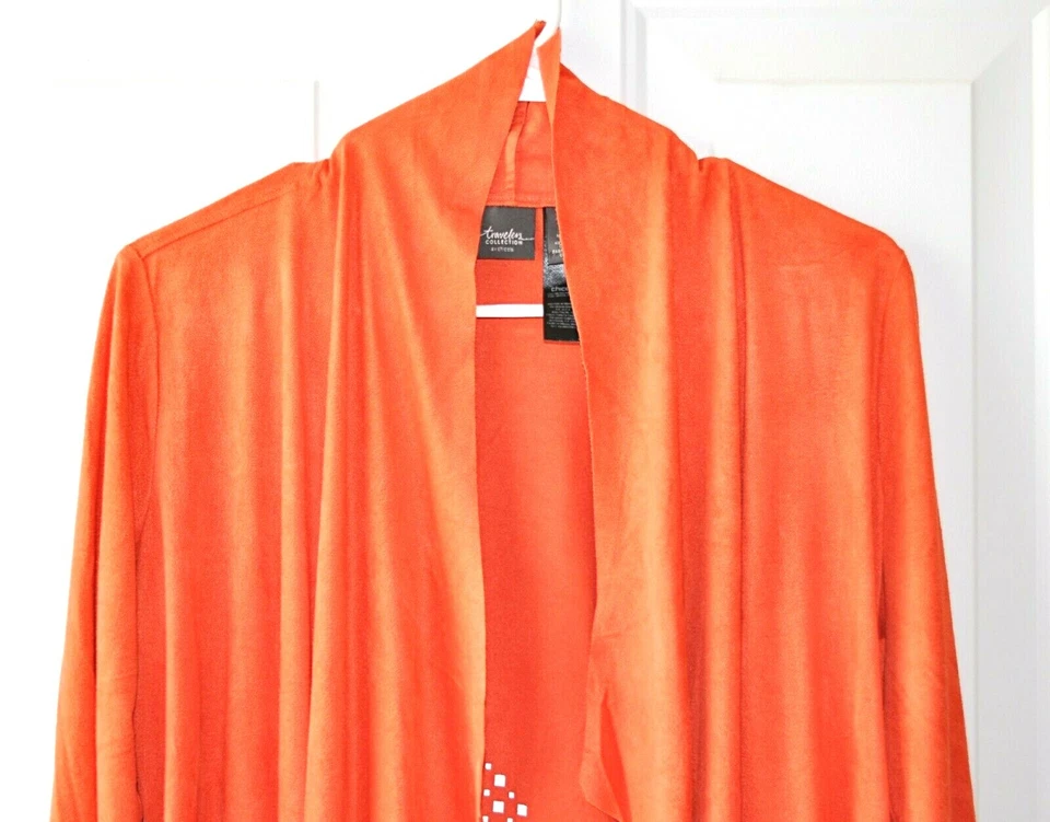 Top Chicos Travelers Talla 0 (S) Naranja Imitación Gamuza Corte Láser Frontal Abierto Foto 2 de 4