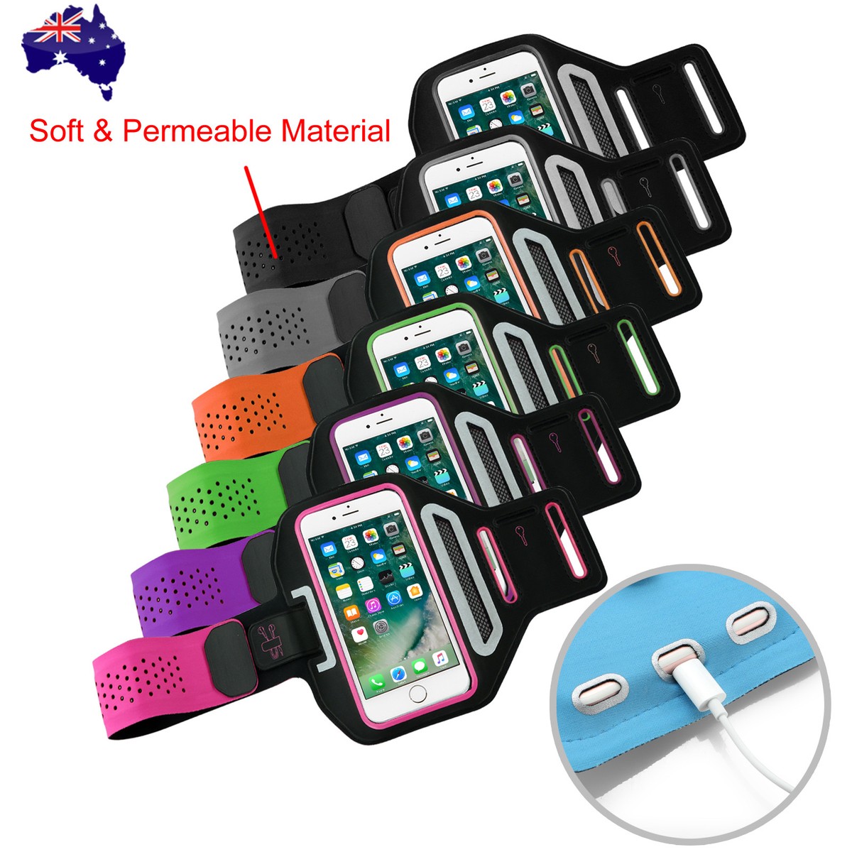 Sports Gym Running Arm band for Apple iPhone 16 15 14 Plus 13 12 Pro Max  Armband