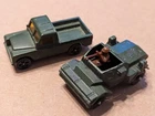 Corgi Juniors vintage Daimler Scout Car and Land Rover Truck diecast